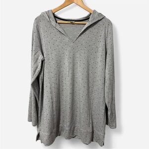 J. Jill Heather Gray Polka dot Women's Hoodie